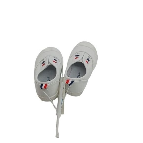 Cat & Jack Canvas Shoes White Archer Patriotic Red White Blue Stars Toddler Girl - Picture 4 of 8